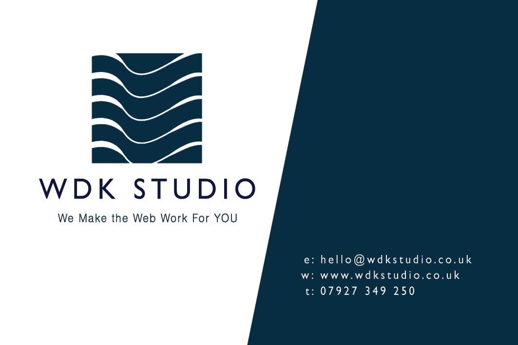 wdk studio business card image used as holding page graphic